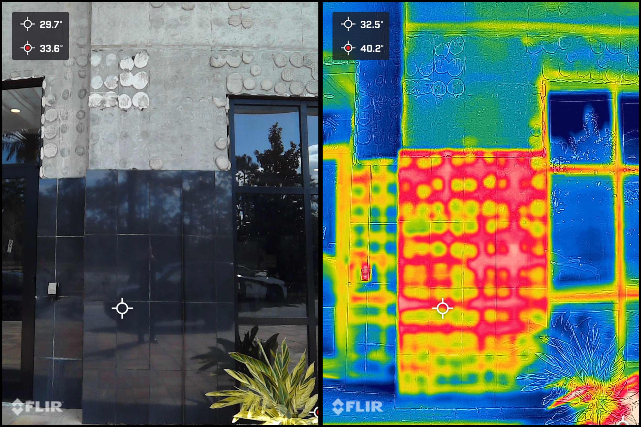 FLIR thermal imaging revealing spot bonding defects caused by insufficient bond coverage specification